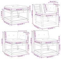 conjunto combinado de ocio para el jardin equipado con cojines juego de 8 piezas
