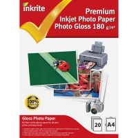 inkrite photoplus premium paper photo gloss 180gsm a4 20 sheets
