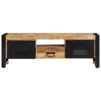 mueble de tv  mueble de salon  gabinete de tv madera maciza de mango 120x30x40 cm