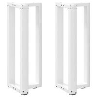 patas para consola en forma de t 2 unidades color blanco 38 x 25 x 72-73 cm acero vidaxl
