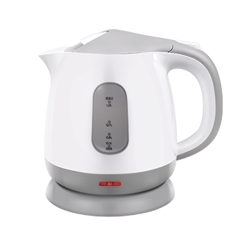 Aigostar Juliet - Hervidor de Agua Compacto de 1 Litro, 1100W. Desmontable, Base 360º,Libre de Bpa, Plástico, Gris y Blanco
