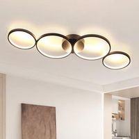 lampara de techo moderna para sala de estar diseno de anillo optico de 45 llamas 3770 w para dormitorio zmh
