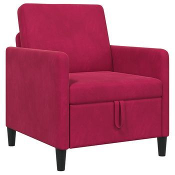 Sofá Con Almacenamiento Rojo Vino 72 X 78 X 87 Cm Poliéster Vidaxl