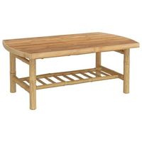 mesa de centro de jardin  mesa de exterior bambu 90x55x37 cm