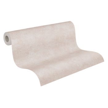 Papel Pintado A.s. Création Liso Con Efecto Pictórico Rosa Claro - As-376546 - 53 Cm