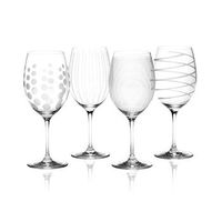 mikasa - copas de coctel para brindis 290 ml juego de 4 unidades vidrio plateado 20 x 17 x 17 cm