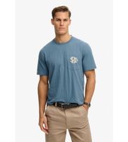 superdry para hombre m1012381a camiseta merchant graphic pocket azul xxl casual algodon manga corta