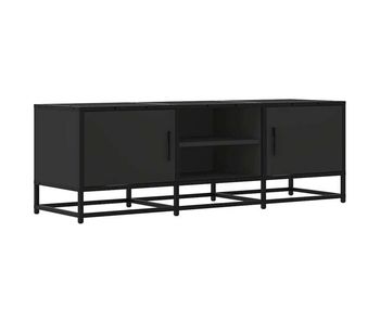Mueble tv - mesa de tv madera de ingeniería y metal negro 120x35x41 cm
