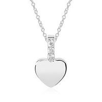 cadena corazon de plata 925 con circonita grabable
