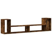 muebles de tv  mueble de salon  gabinete de tv 2 uds madera ingenieria roble ahumado 100x30x50cm