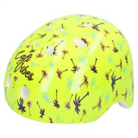 casco infantil ajustable cb riders con rueda trasera y cierre regulable 20x16x35 cm amarillo neon
