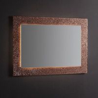 espejo rectangular reversible con granilla de vidrio fundido bronce 98 x 70 cm