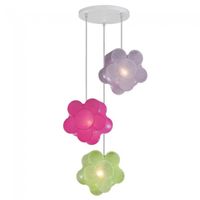 lampara colgante flores 3 luces