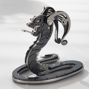 MOKR, rompecabezas metálico 3D con forma de serpiente, juguete para niños, rompecabezas para estimular el cerebro, ideal para adultos, regalo de Navidad o cumpleaños, modelo para ensamblar.