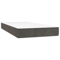 colchon individual  colchon de cama  colchon de muelles ensacados terciopelo gris oscuro 90x190x20cm