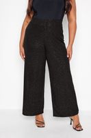 yours london pantalones negros de fiesta con brillo mujer curvy y tallas grandes yours london