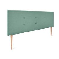 cabecero de tela aqualine con 2 hileras de botones 145x105cm con patas camas 135140 - verde agua