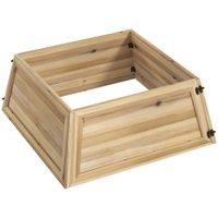 homcom collar de arbol de navidad 65 x 65 cm de madera de pino madera natural   aosom espana