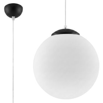 Lámpara colgantes negro acero/vidrio alt. 130 cm