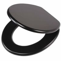 asiento de wc de cierre suave leatherlook mdf negro 252540746 tiger