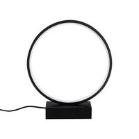 lampara de mesa halka-13307 negro metal 30x35x9 cm