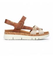 pikolinos para mujer w4n-0968c1 sandalias de piel palma marron -altura cuna 45cm- 40 3 a 5cm velcro casual