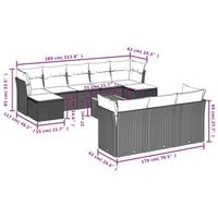 conjunto de mobiliario de patio para relajarse con cojines juego de 11 piezas
