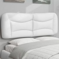 cabecero de cama  panel de cabecera  decoracion de pared acolchado cuero sintetico blanco 120 cm cfw709311