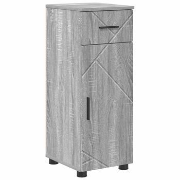 Gabinete De Baño Gris Sonoma 30 X 35 X 80 Cm Vidaxl