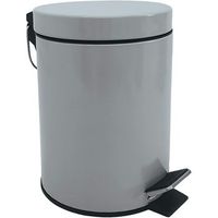 msv cubo de basura con pedal 3 l color gris claro