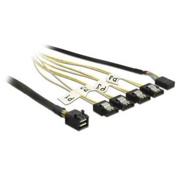 Cable Adaptador DeLOCK Mini SAS HD SFF-8643 a 4x SATA 7p 1m