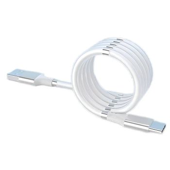 Cable de almacenamiento magnético USB-A a Tipo-C de 3A para carga rápida y transmisión de datos con núcleo de cobre de 1