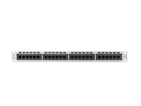 patch panel lanberg cat6 utp 24 puertos 1u rack 19 gris