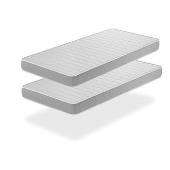 Lote De 2 Colchones De Espuma 80x200x14 Cm Shira Sonho