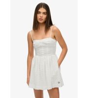 superdry para mujer w8012023a vestido broderie cami mini blanco l casual algodon sin mangas  tirantes