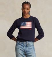 polo ralph lauren para mujer 211896939001 jersey de algodon con bandera marino xs casual