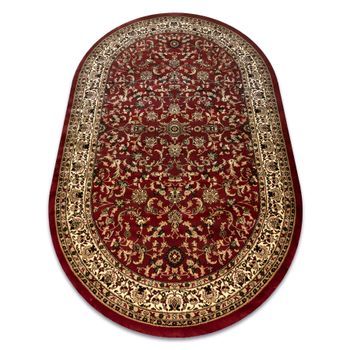Alfombra Royal Adr Oval Modelo 1745 Burdeos 100x180 Cm