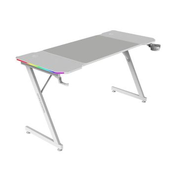 Mars Gaming MGD-X140RGB Mesa Ergonómica ARGB Mando Alfombrilla XXL Soportes Externos 140x60cm Blanco