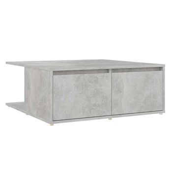 Mesa De Café - Mesa De Centro Madera Contrachapada Gris Hormigón 80x80x31 Cm