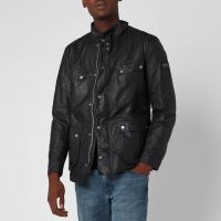barbour international duke waxed cotton jacket - xxl