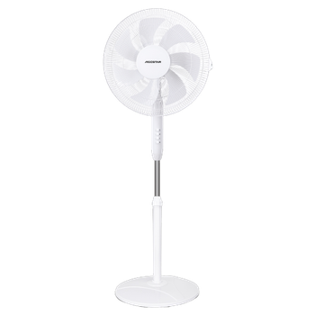 Ventilador de pie, 16 pulgadas, 7 aspas, 3 velocidades, Blanco