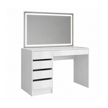 Tocador Bercy Con Espejo Led Y 2 Cajones