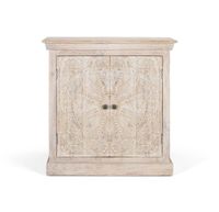 aparador con dos puertas fabricado a mano en madera de mango