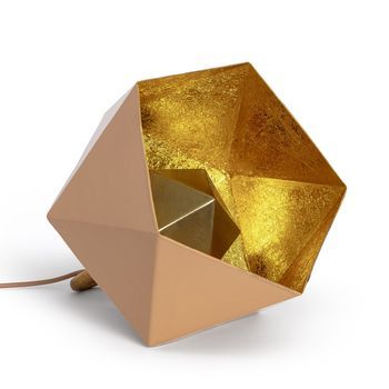 Lámpara De Mesa Metal Gold Elia Beige