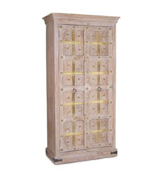 Armario de madera reciclada beige alt. 180 cm
