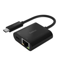 belkin adaptador usb-c a ethernet  carga rapida 60w