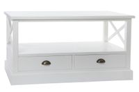 mesa centro de madera en blanco 108x48x565cm