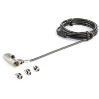 cable de seguridad startech 2m combinacion 4 digitos universal k-slot nano wedge negroplata ltulock4d
