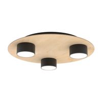 lampara de techo jeru negro 3 luces