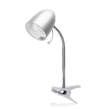 Aigostar Lámpara de Escritorio con Pinza Retro de metal, sin Bombilla, Luz Lectura con Clip para Cama Compatible con LED Bombillas Modelo E27 Máx-240V, Lampara Lectura Para Leer, Trabajar, Plata